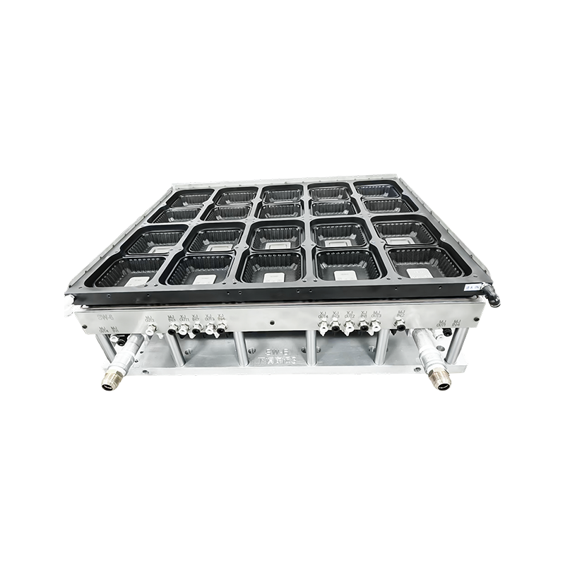 Molde termoformador de caja de embalaje con tapa redonda